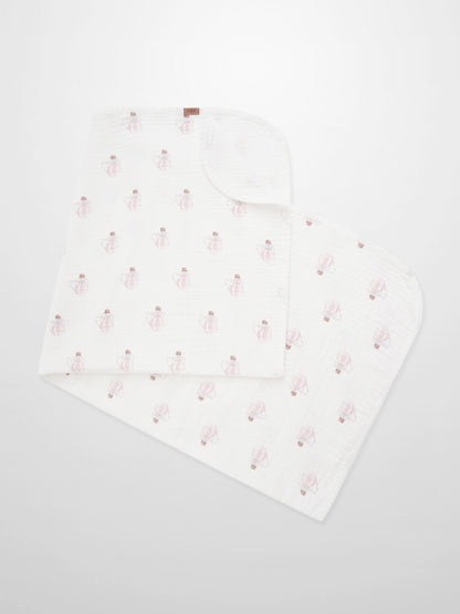 Pink Balloon Blanket with Lace by Adee, girls&