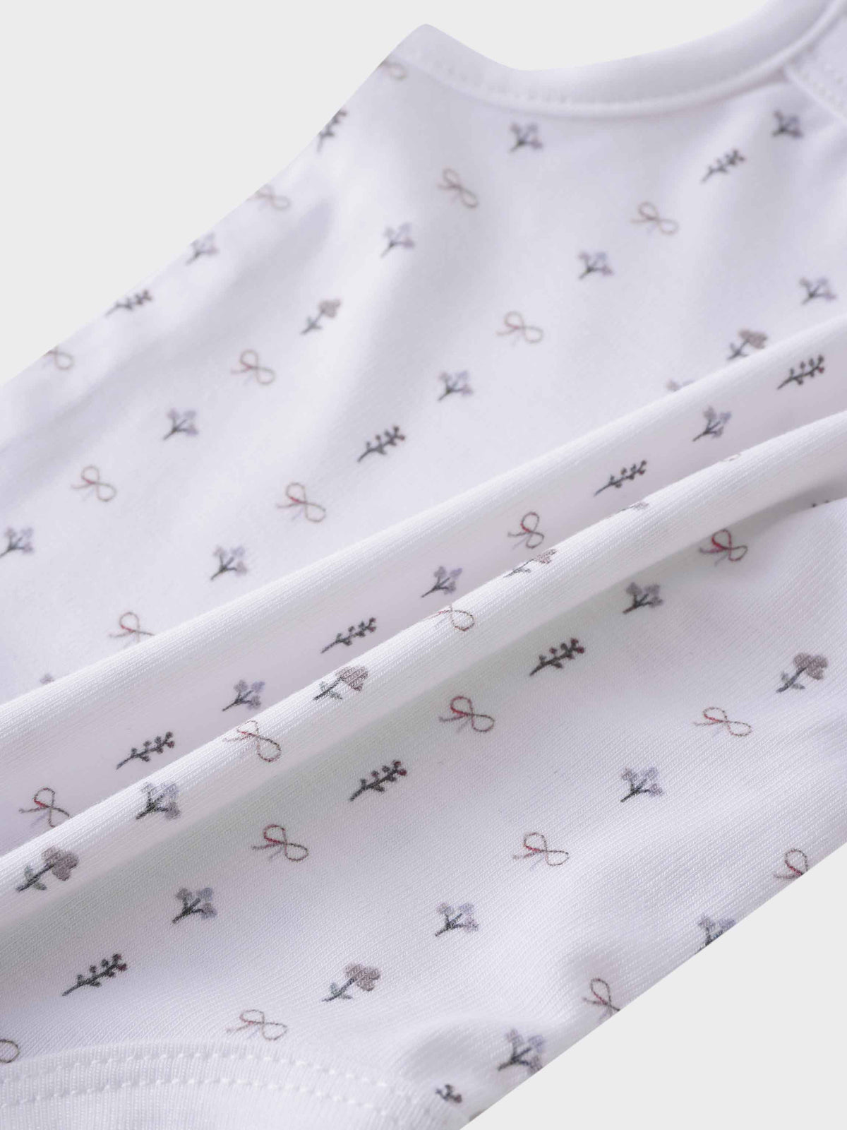 Cute bow print baby undershirt
