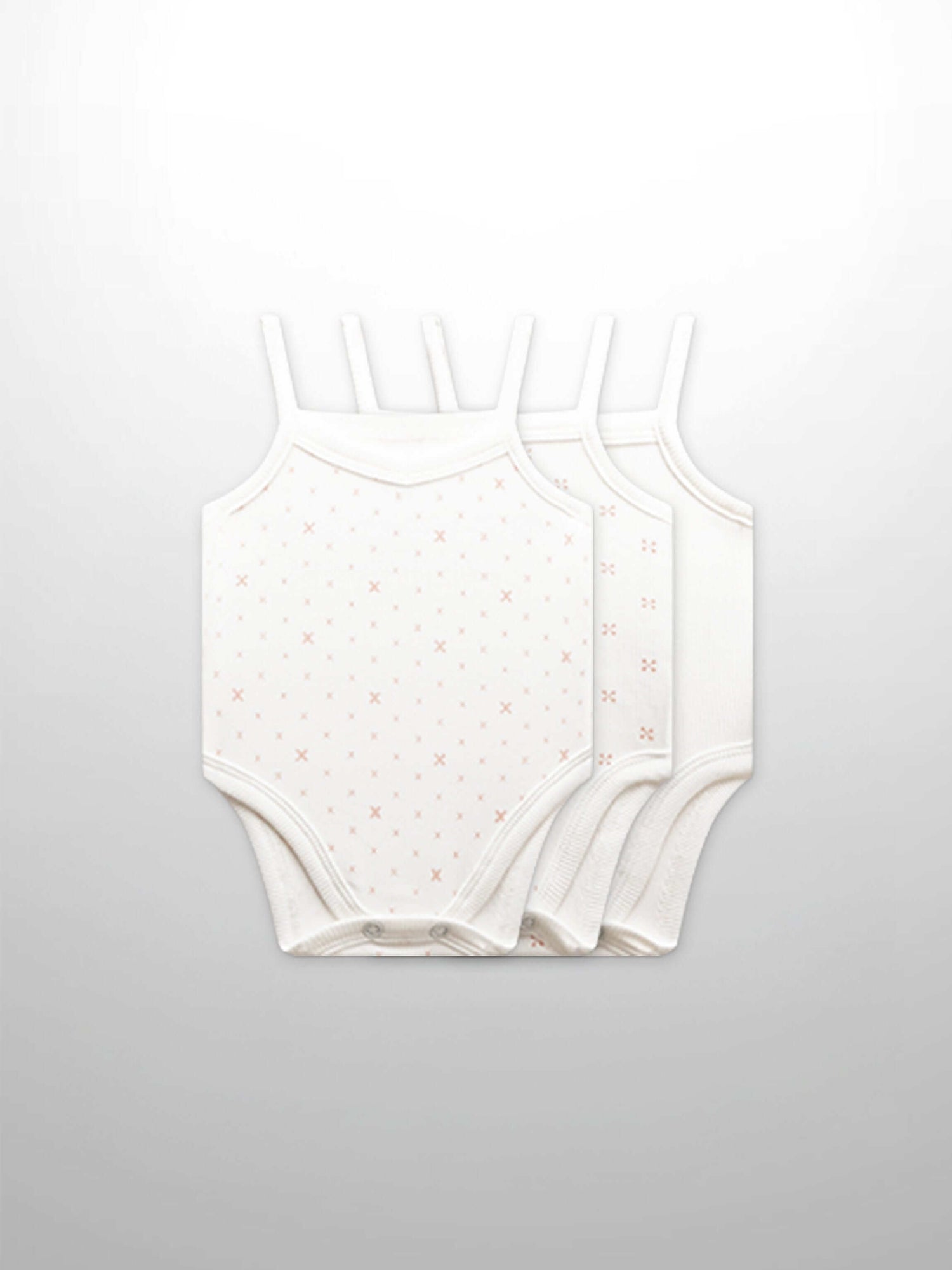 Pink diamond pattern baby bodysuits