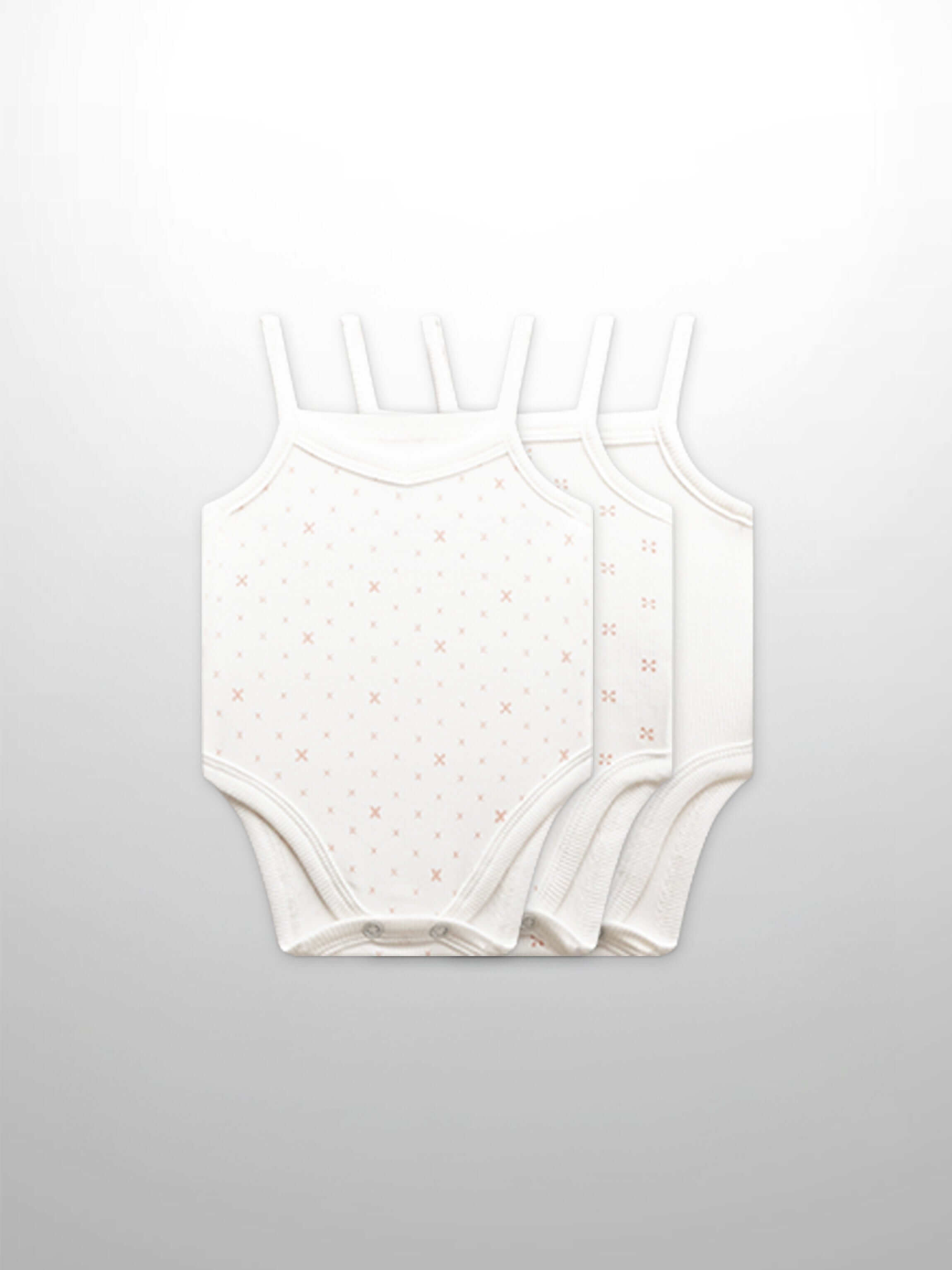 Pink diamond pattern baby bodysuits