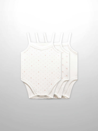Pink diamond pattern baby bodysuits