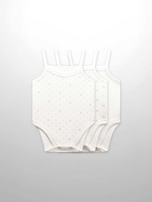 Pink diamond pattern baby bodysuits