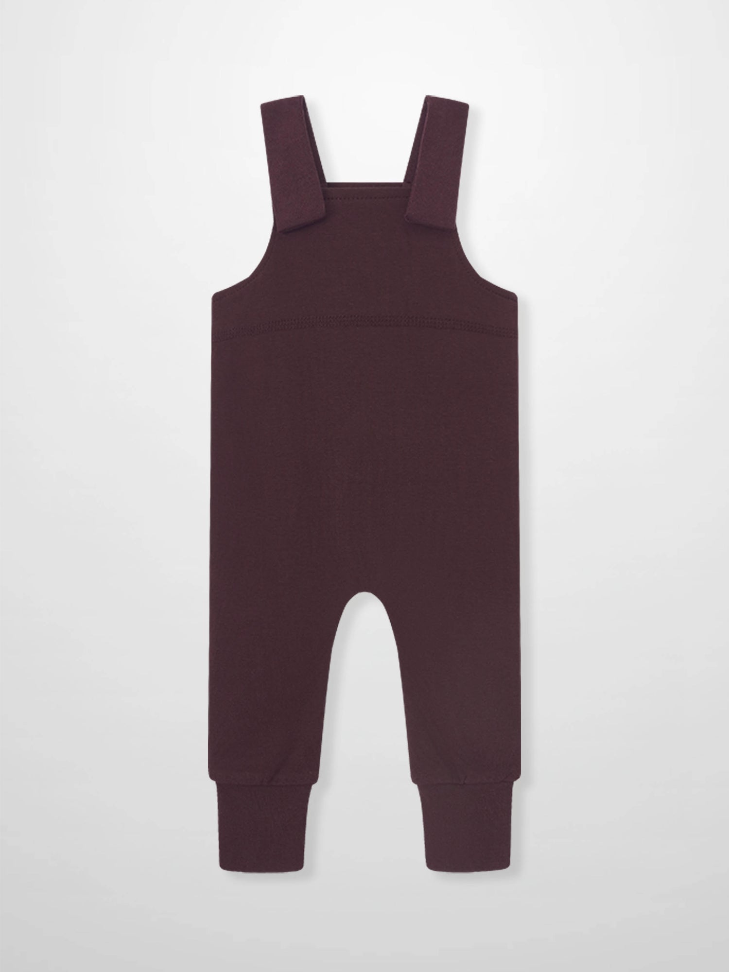 Non Ribbed Overalls Burgundy, unisex basics with wide shoulder straps
