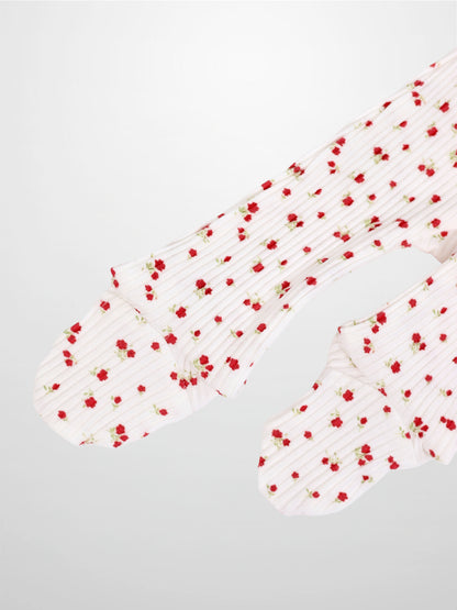Red Flower Stretchy girls&