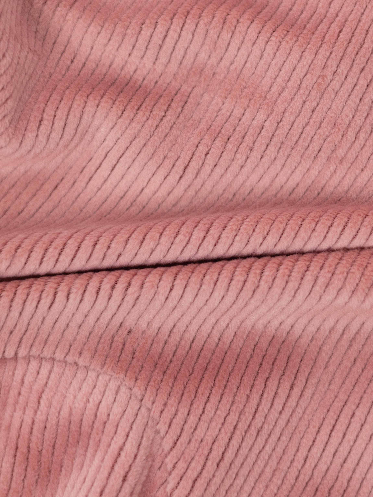 light pink ribbed cozy velour material for a stretchy
