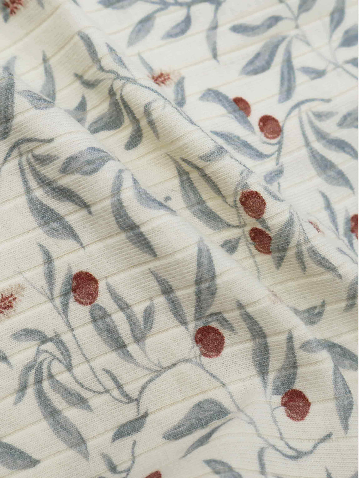Olive Branch Pajama fabric texture design