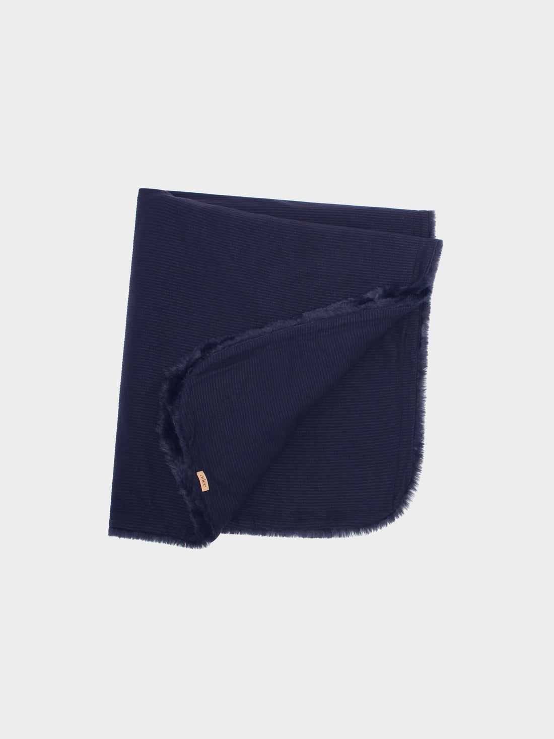 Plush Fur Blanket-Navy