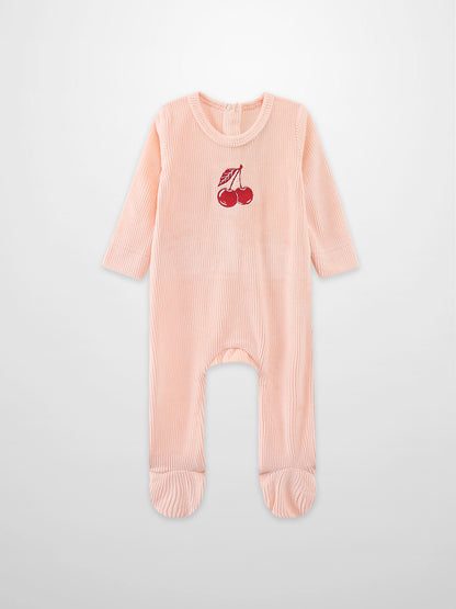 Embroidered Cherry Stretchy girls&