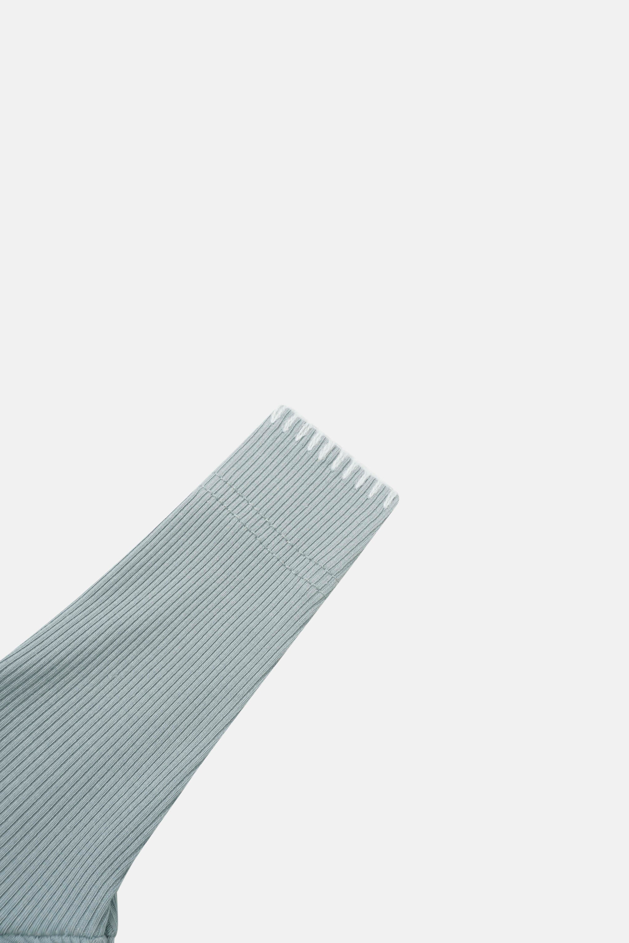 Legacy Stitch Stretchy light blue ribbed knit fabric for boys