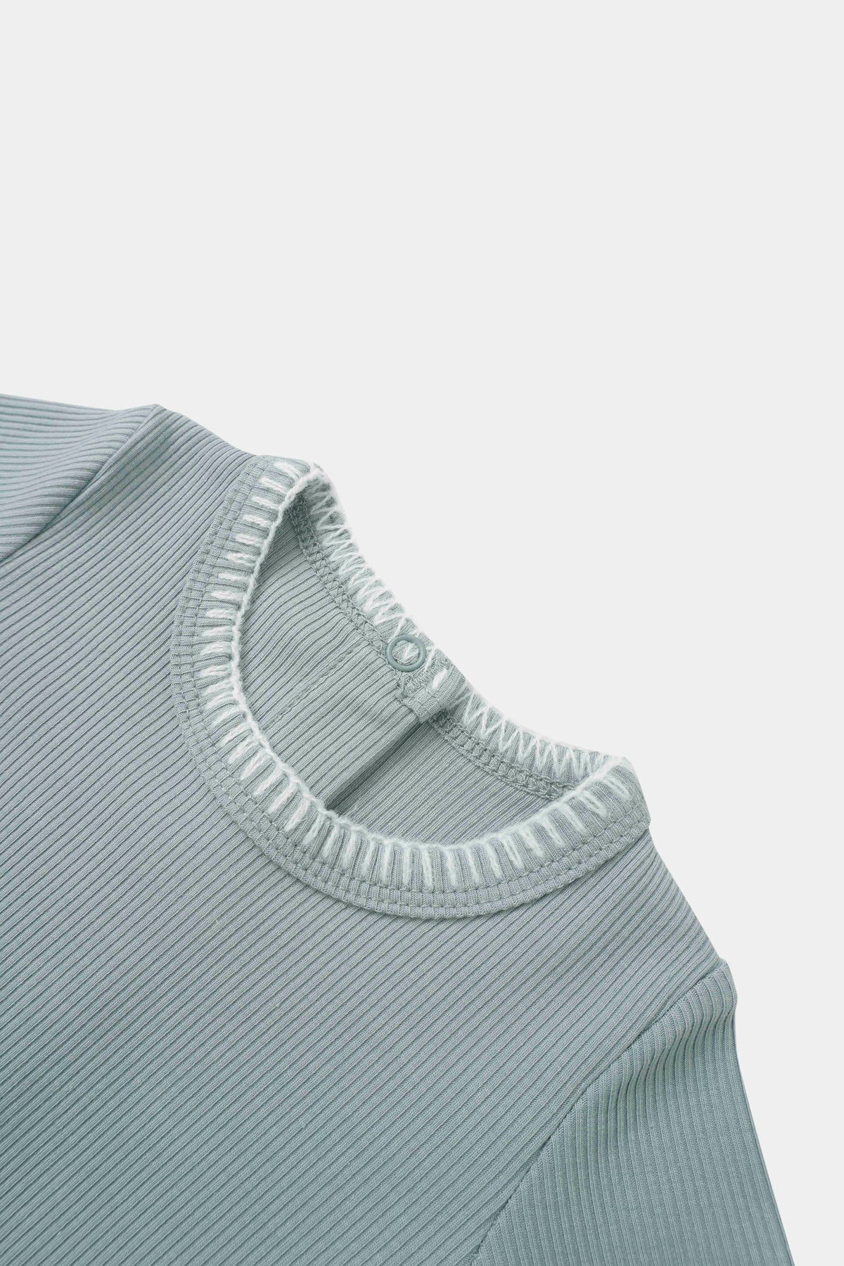 Legacy Stitch Stretchy light blue ribbed-knit top for boys by Adee