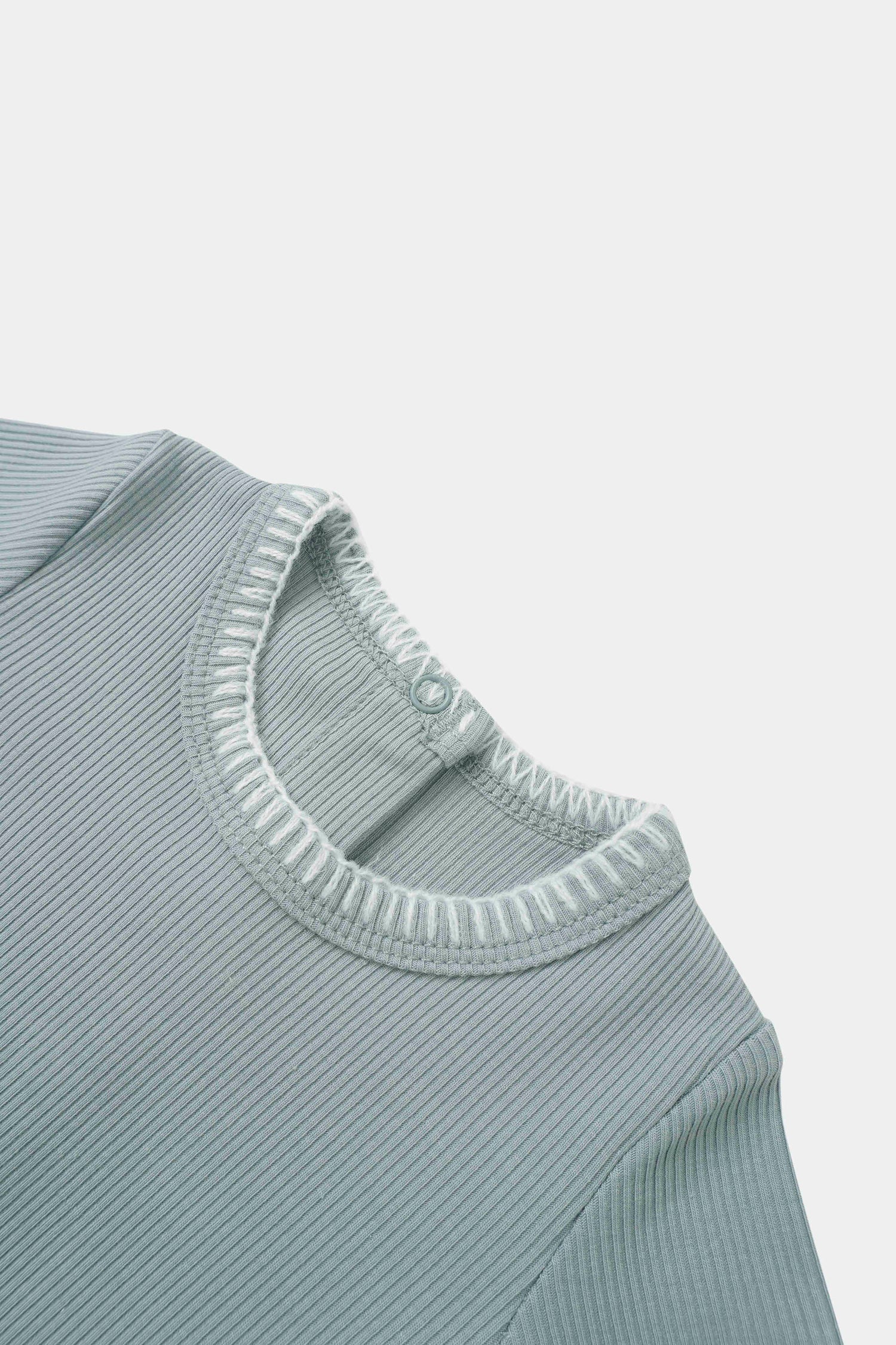 Legacy Stitch Stretchy light blue ribbed-knit top for boys by Adee