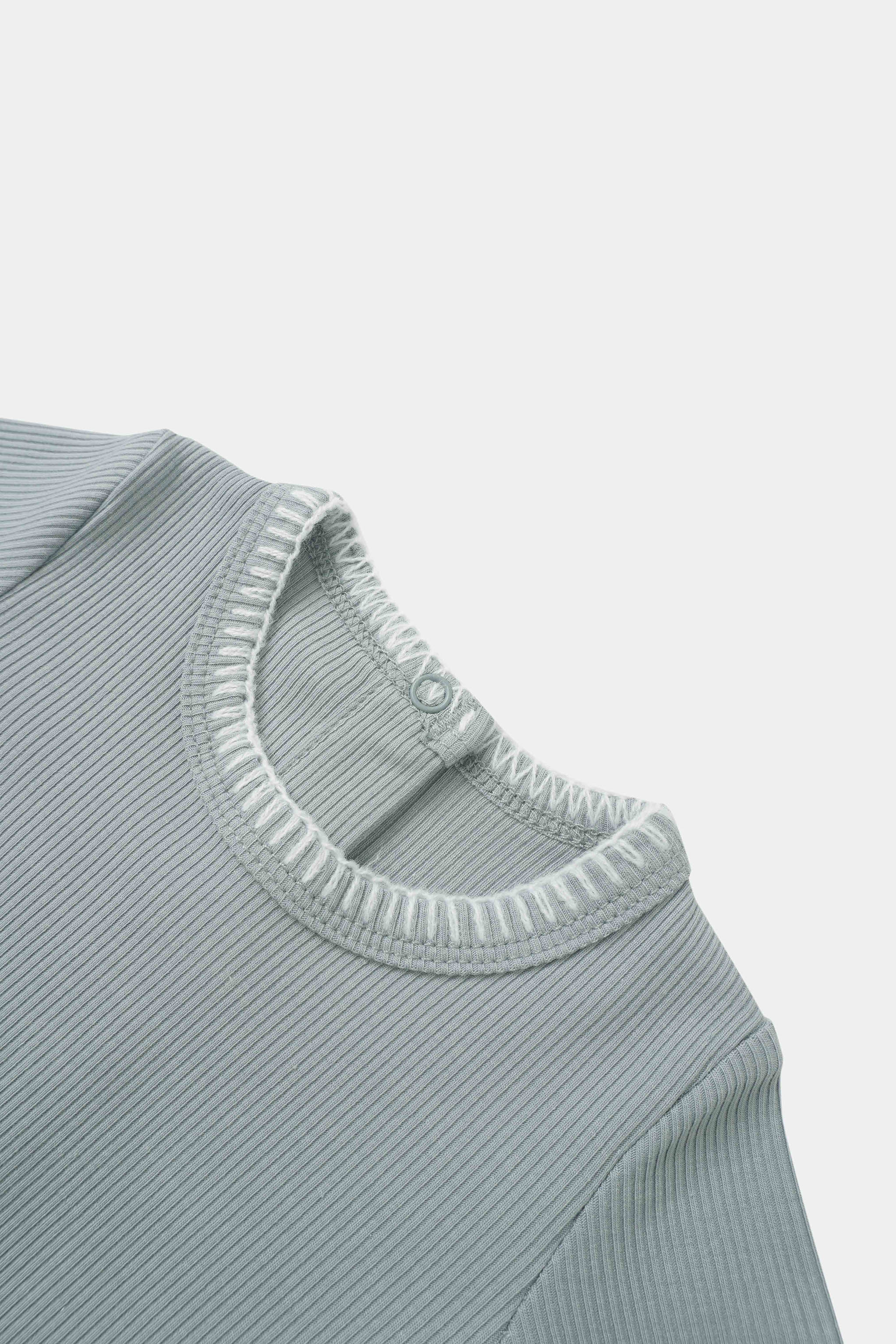 Legacy Stitch Stretchy light blue ribbed-knit top for boys by Adee