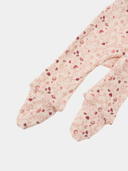 Girls Stretchies Garden Sprinkles top by Adee; pink floral print on rib-knit fabric, long sleeves