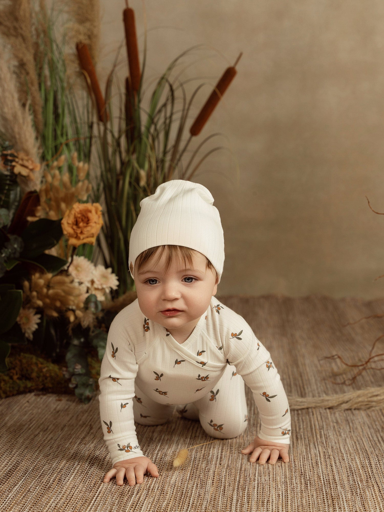 Wide Ribbed Beanie - White