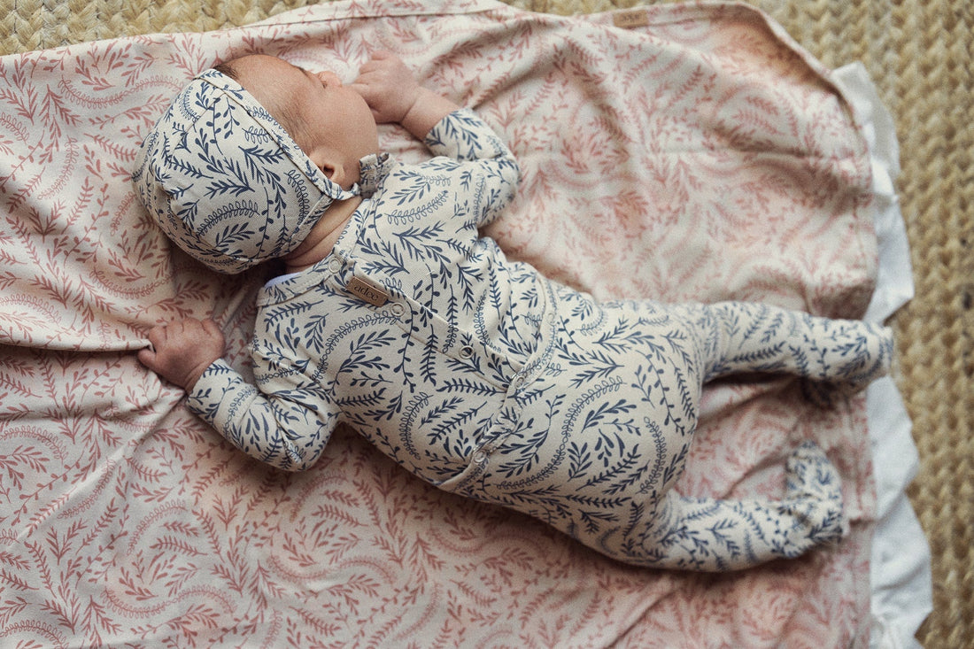 Paisley Print Bonnet-Blue