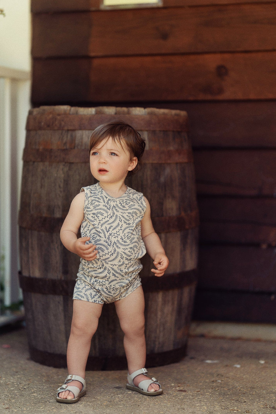 Paisley Tank Short Set-Blue