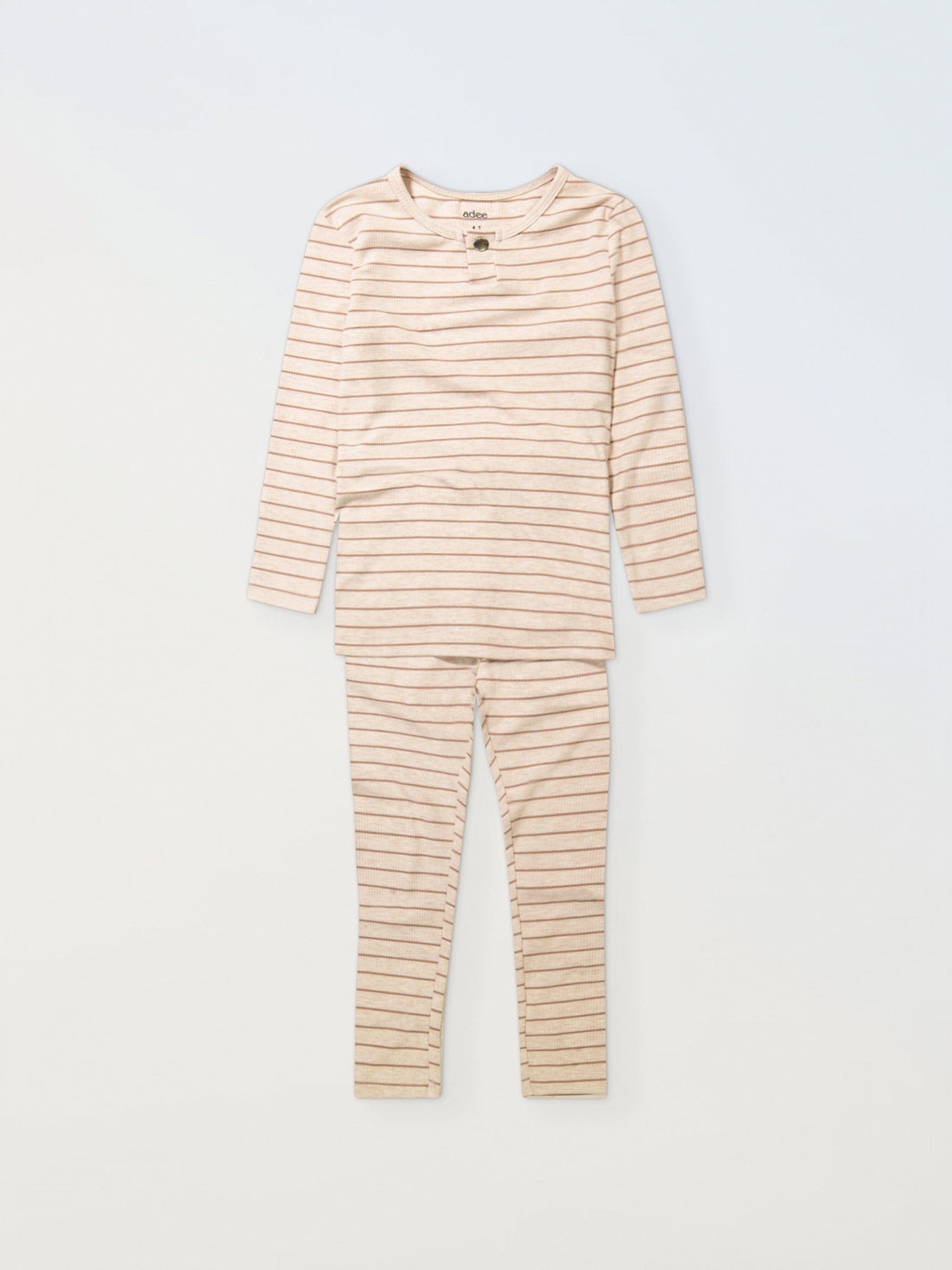 One Snap Pajama - Brown/Tan