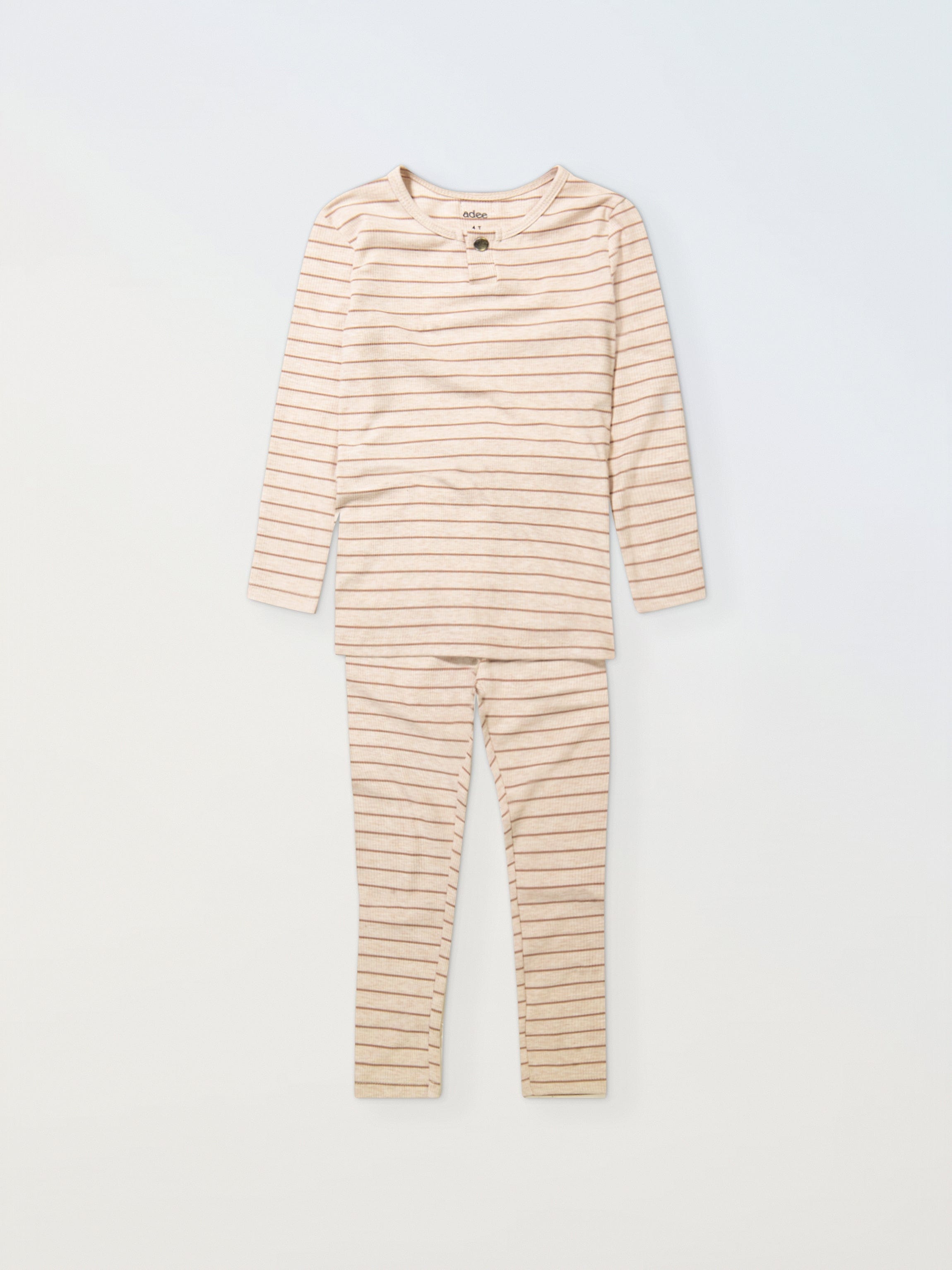 One Snap Pajama - Brown/Tan