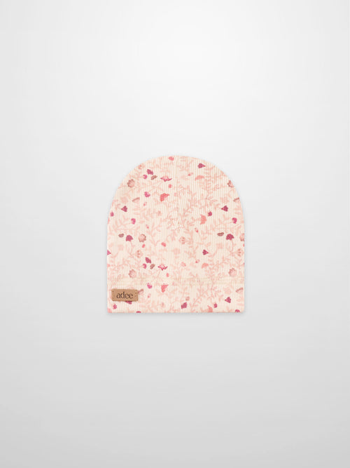 Garden Sprinkles Hat pink floral print by Adee for girls