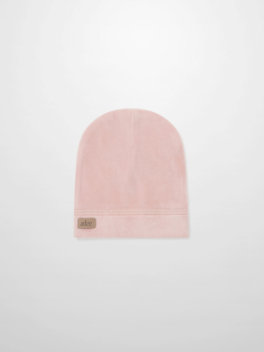 Ballerina Bear Hat for girls, pink plush knit beanie with Adee brand tag.