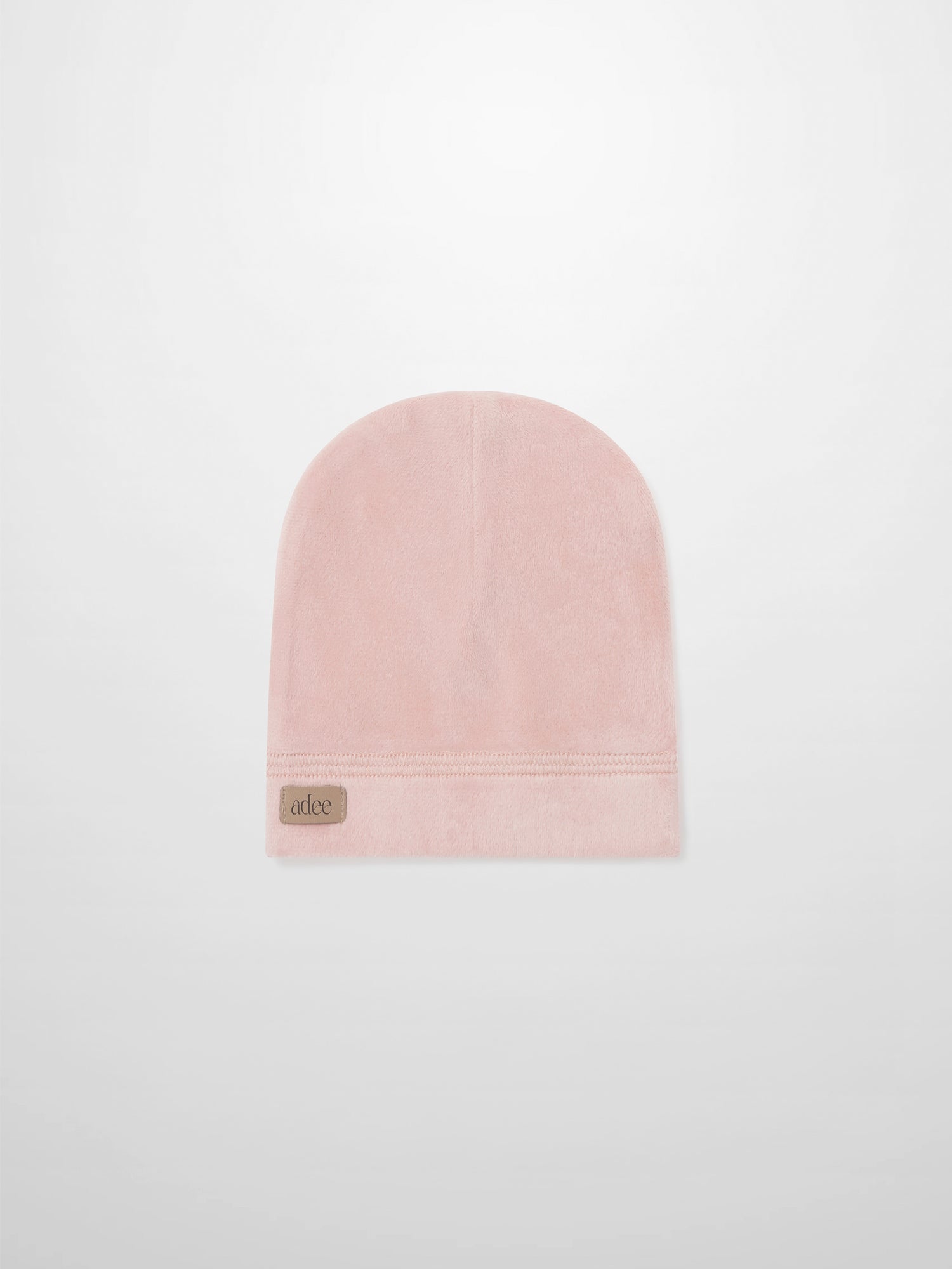 Ballerina Bear Hat for girls, pink plush knit beanie with Adee brand tag.