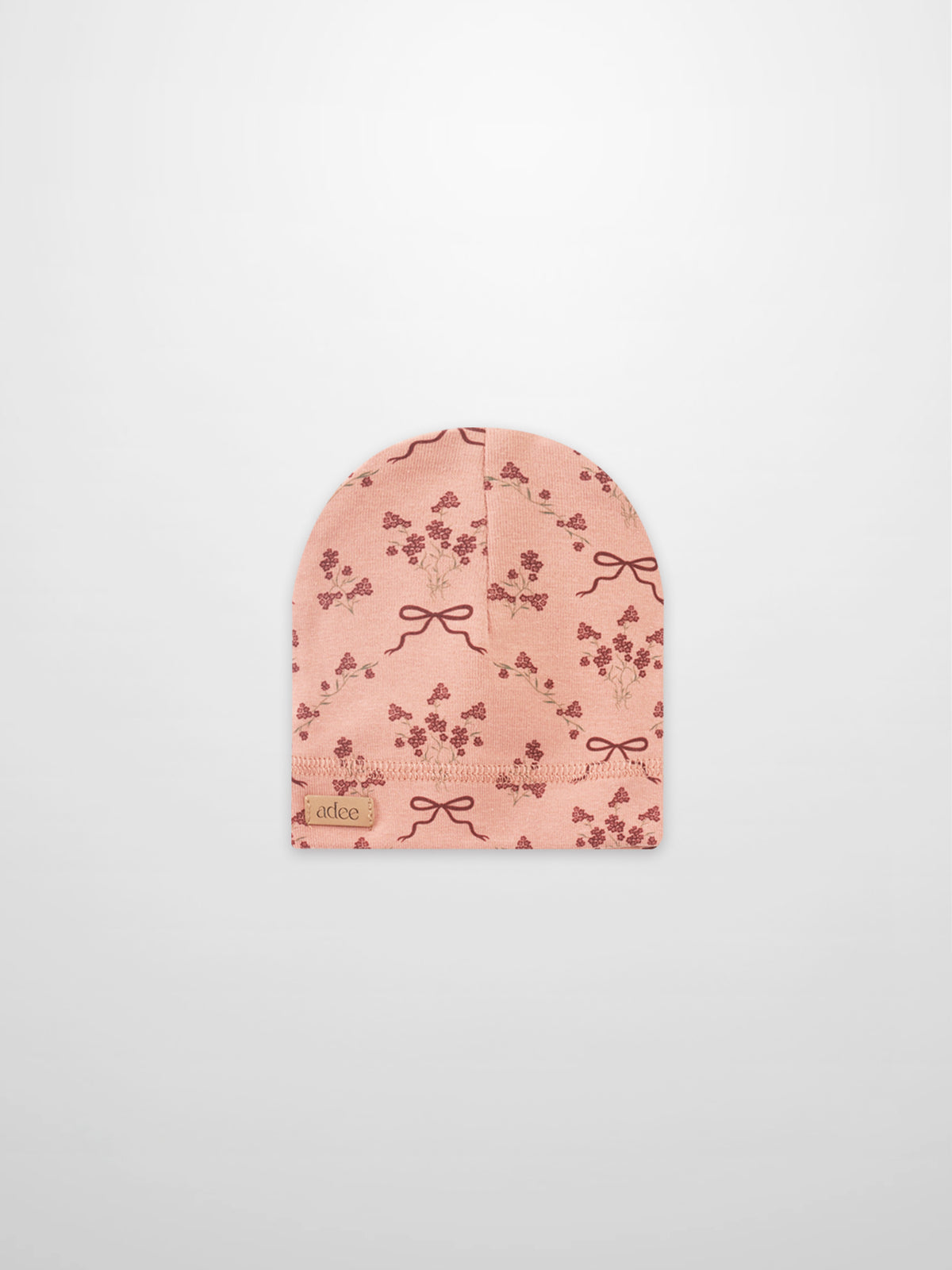 Bow Bouquet Hat for girls in pink with bow motifs and tiny floral print by Adee