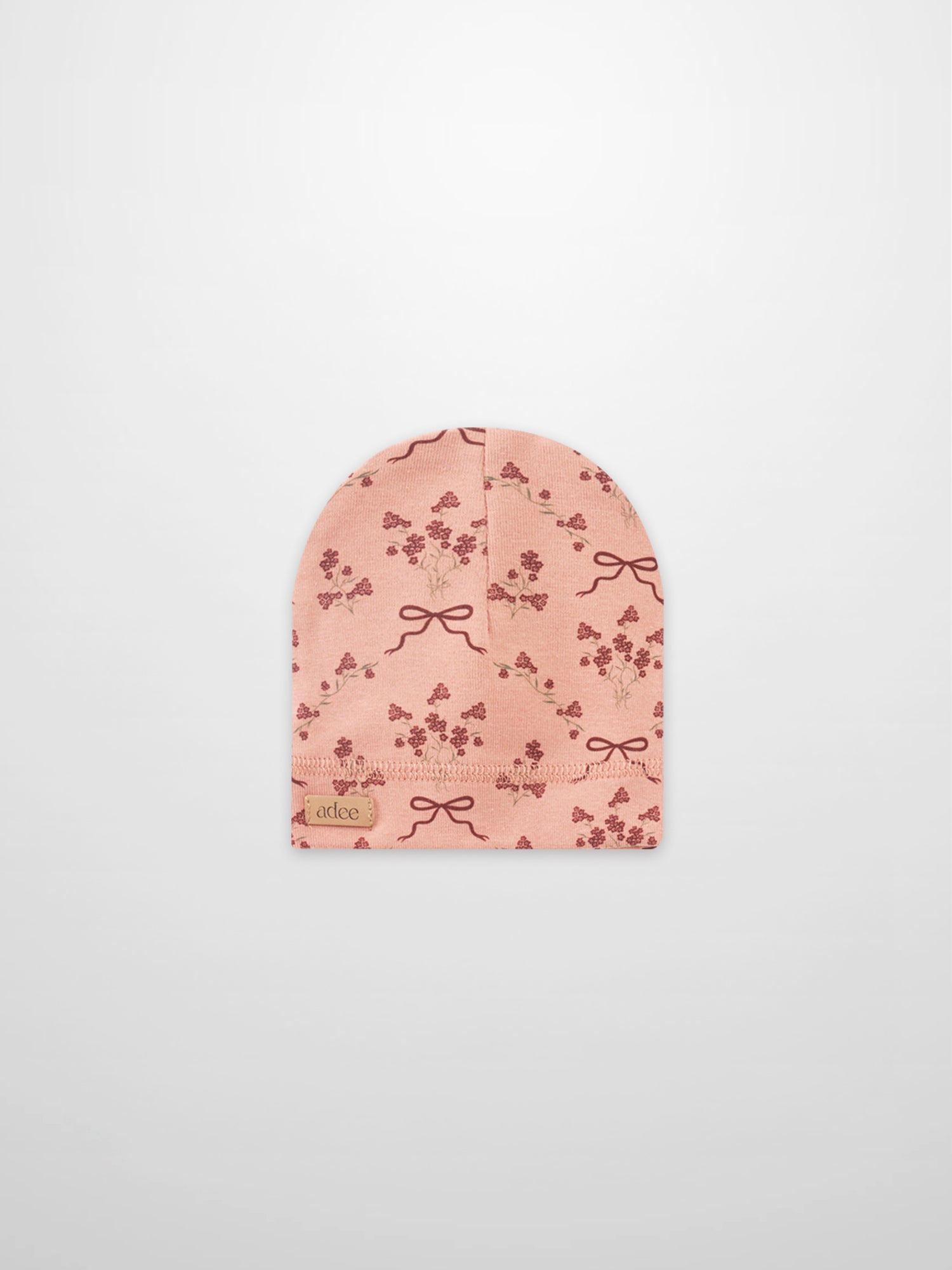 Bow Bouquet Hat for girls in pink with bow motifs and tiny floral print by Adee