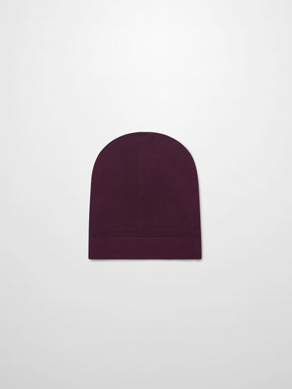 Embroidered Bear Hat Burgundy beanie for girls, simple knit style