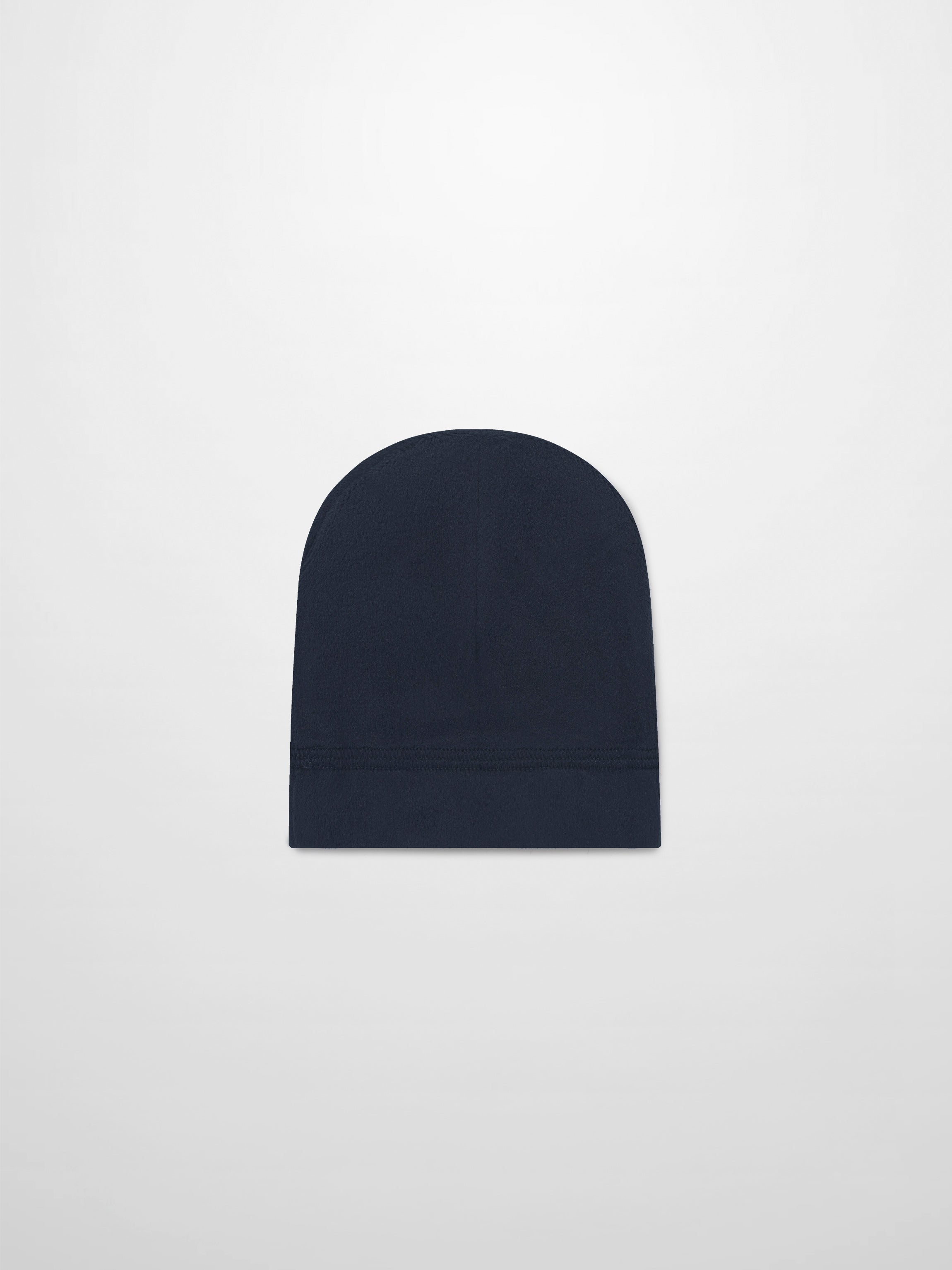 Embroidered bear hat for boys in navy, simple knit beanie with folded cuff