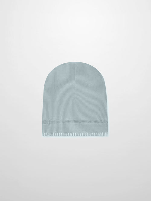 Legacy Stitch Hat by Adee, light blue boys beanie with ribbed knit and folded brim