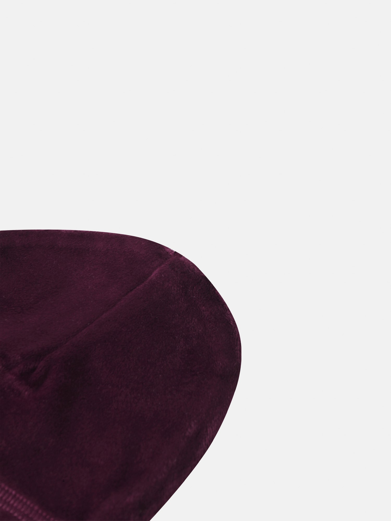 Embroidered Bear Hat for girls, burgundy velvet fabric