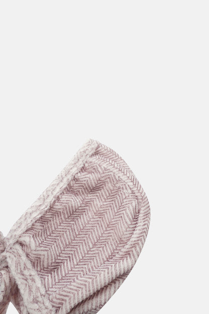 Heritage Herringbone Bonnet - Red; Adee girls knitted bonnet with herringbone pattern