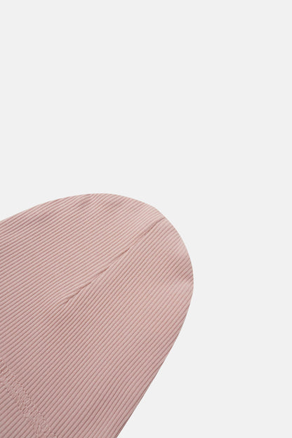 Legacy Stitch Hat - Light Pink, ribbed knit girls beanie.