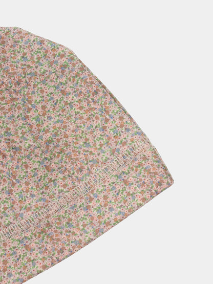 Pastel Petal Hat by Adee; girls hat in pastel floral speckled fabric.