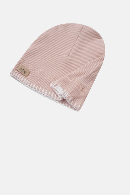 Legacy Stitch Hat Light Pink ribbed girls beanie by Adee