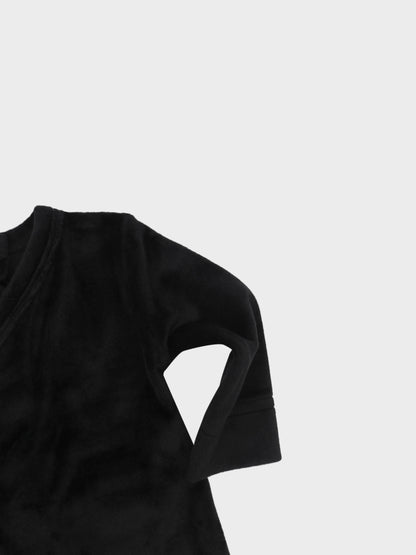Velour Crossover Stretchy - Black