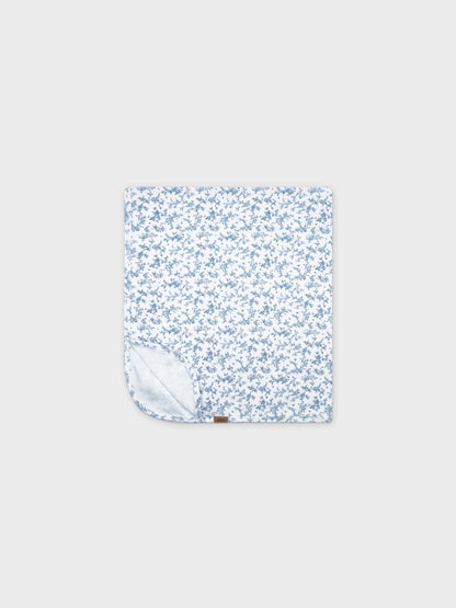 Bushy Flower Blanket-Blue