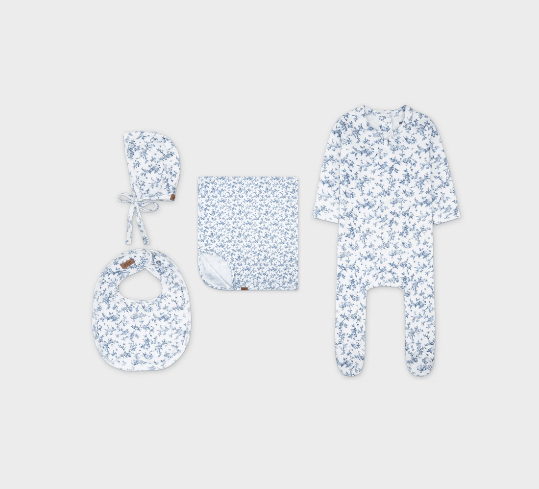 Bushy Flower Blue - Layette Set