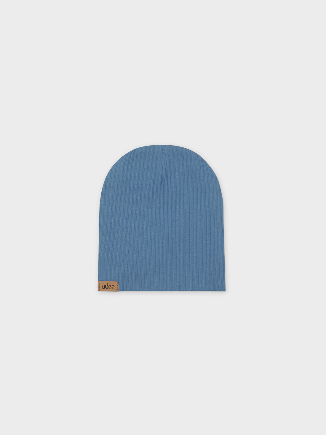 Thin Ribbed Beanie-Blue