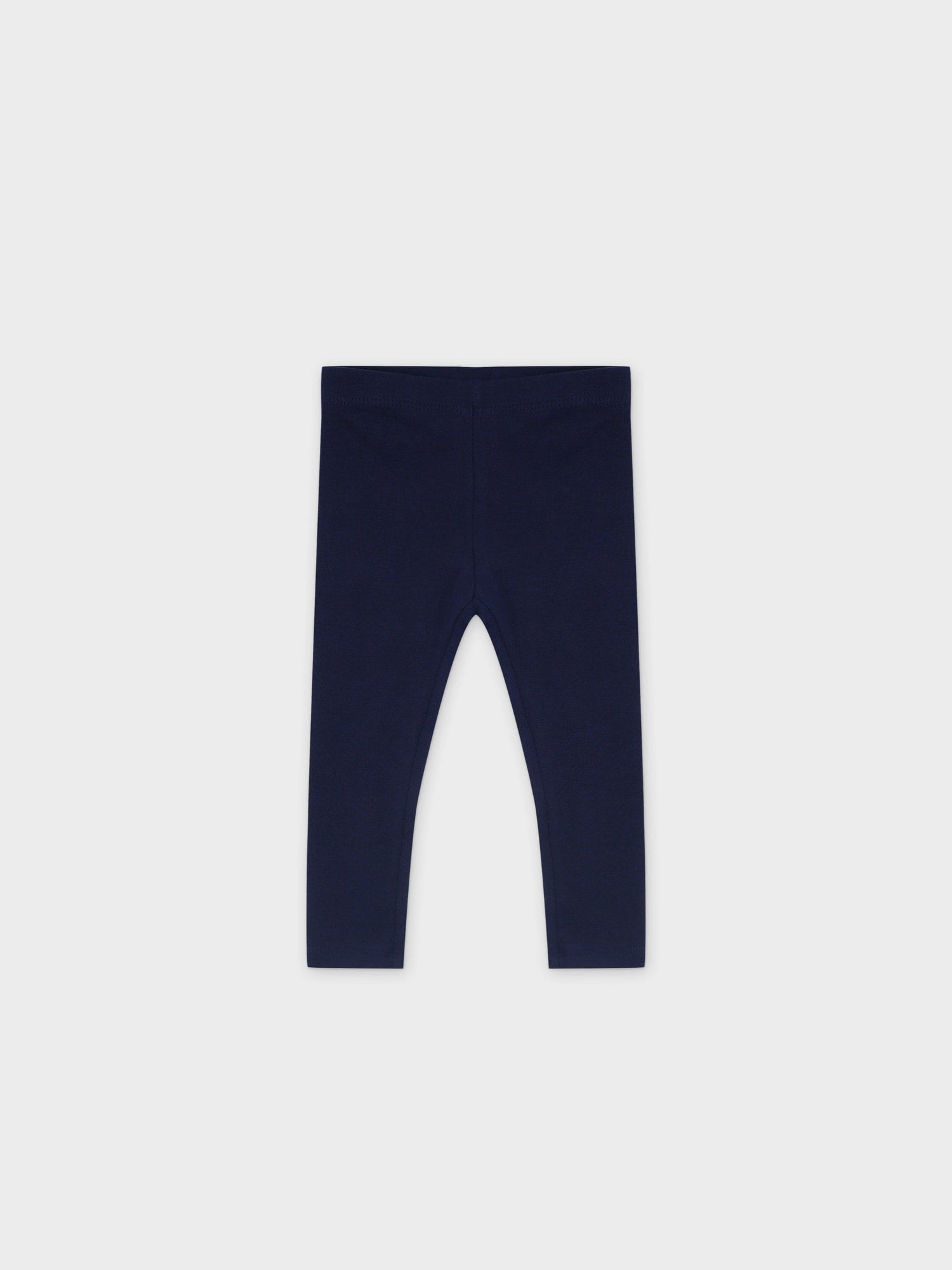 Non Ribbed Leggings- Navy