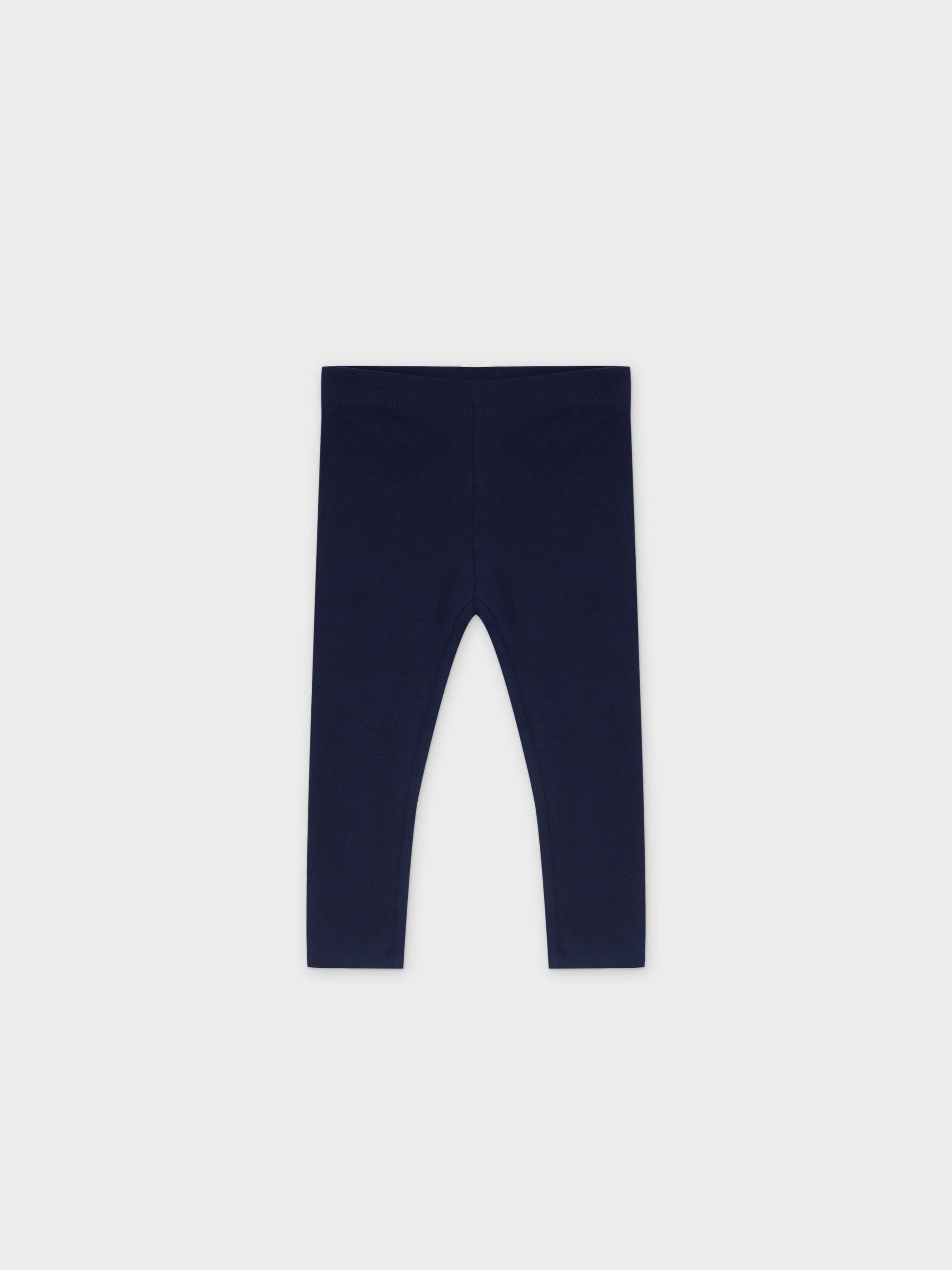 Non Ribbed Leggings- Navy