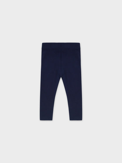 Non Ribbed Leggings- Navy