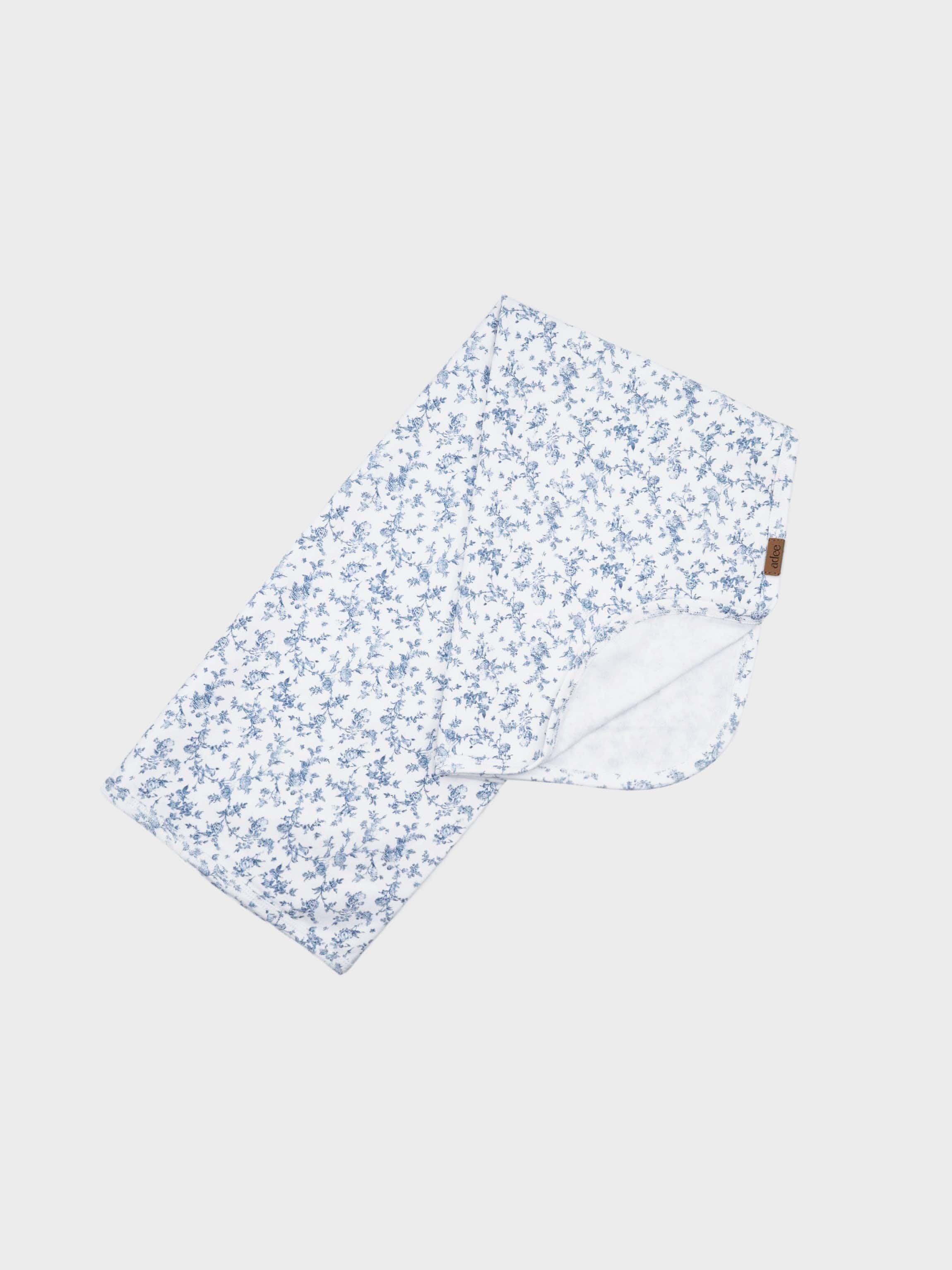 Bushy Flower Blanket-Blue