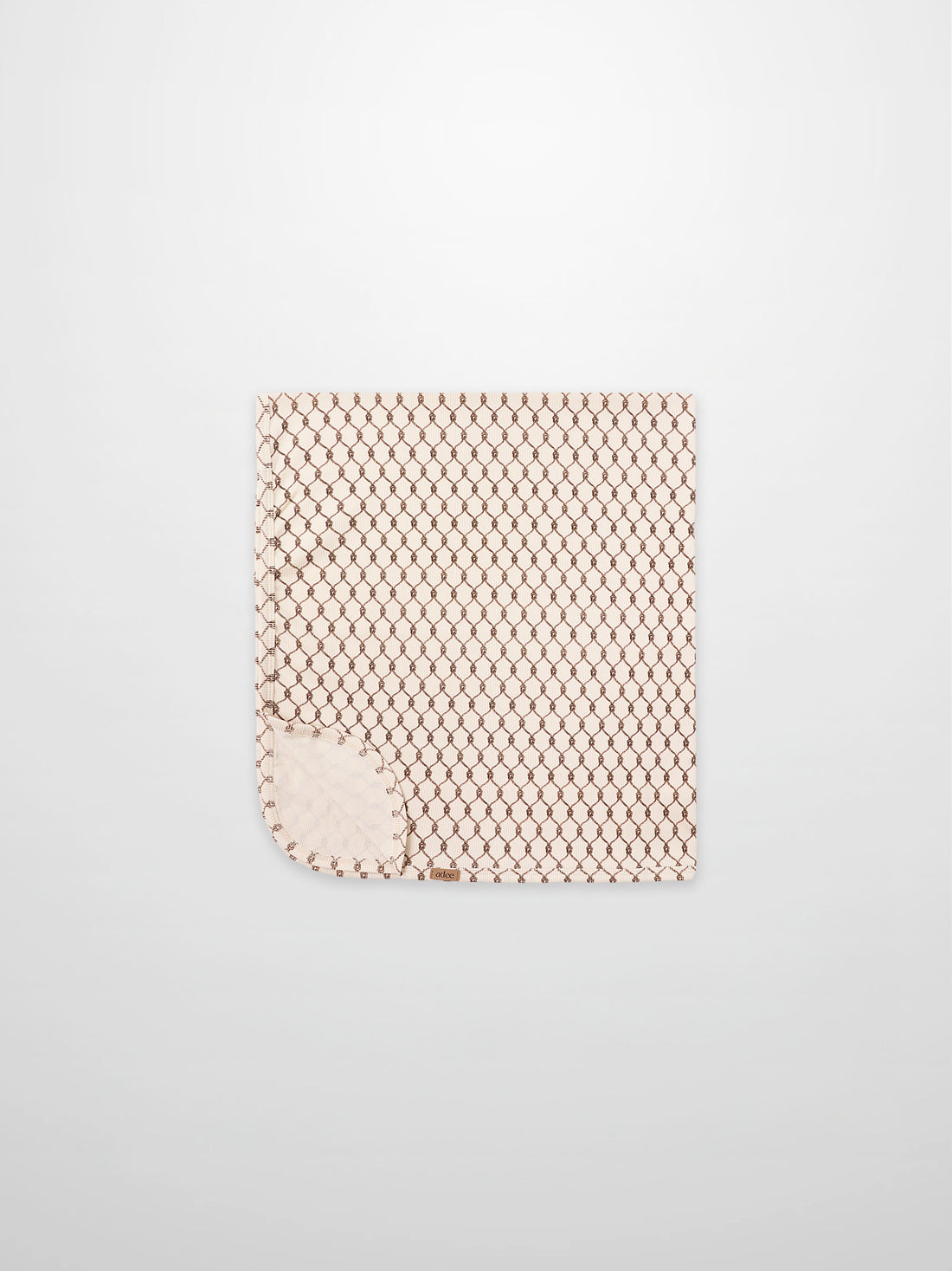 Brown chain-pattern swaddle blanket for boys by Adee