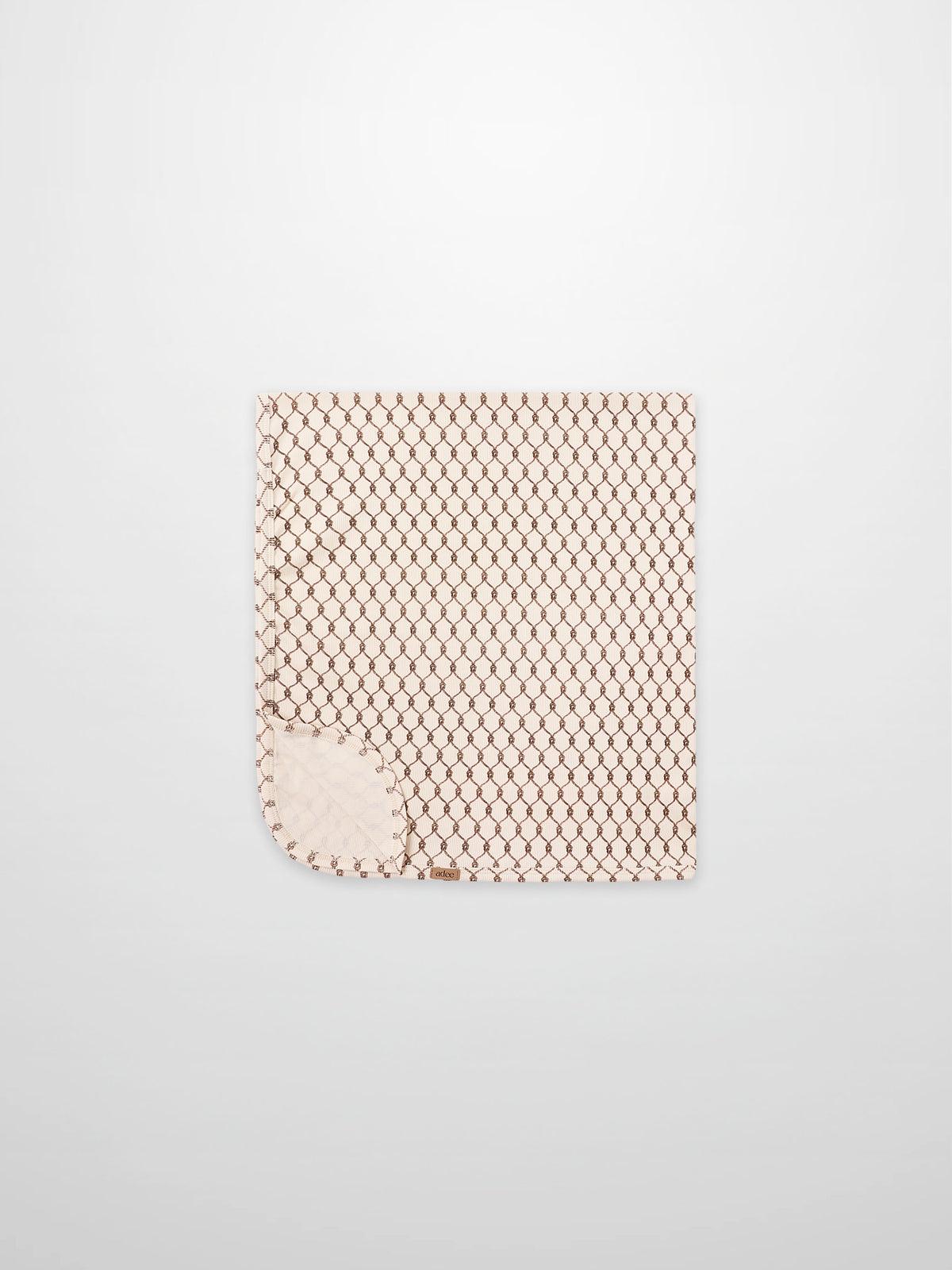 Brown chain-pattern swaddle blanket for boys by Adee