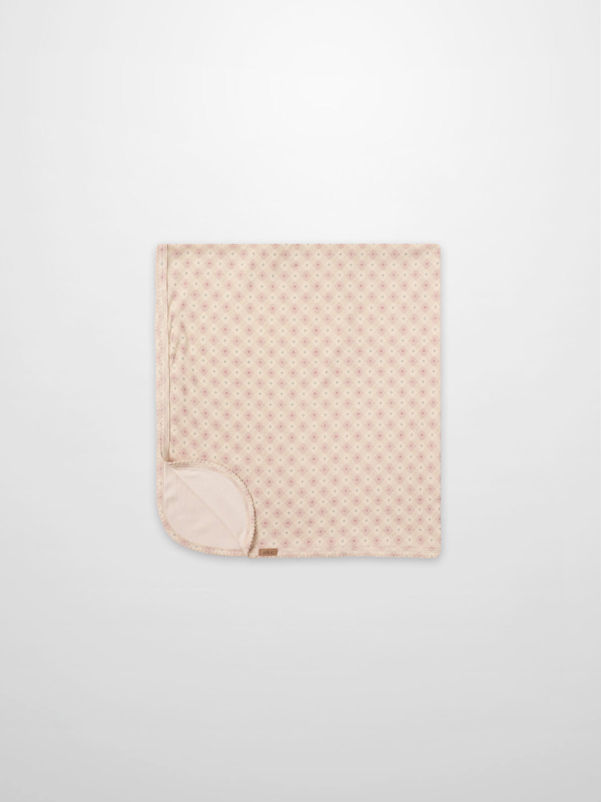 Little Button Blanket - Pink by Adee; girls swaddle blanket with a soft pink dotted pattern