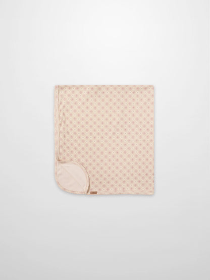 Little Button Blanket - Pink by Adee; girls swaddle blanket with a soft pink dotted pattern