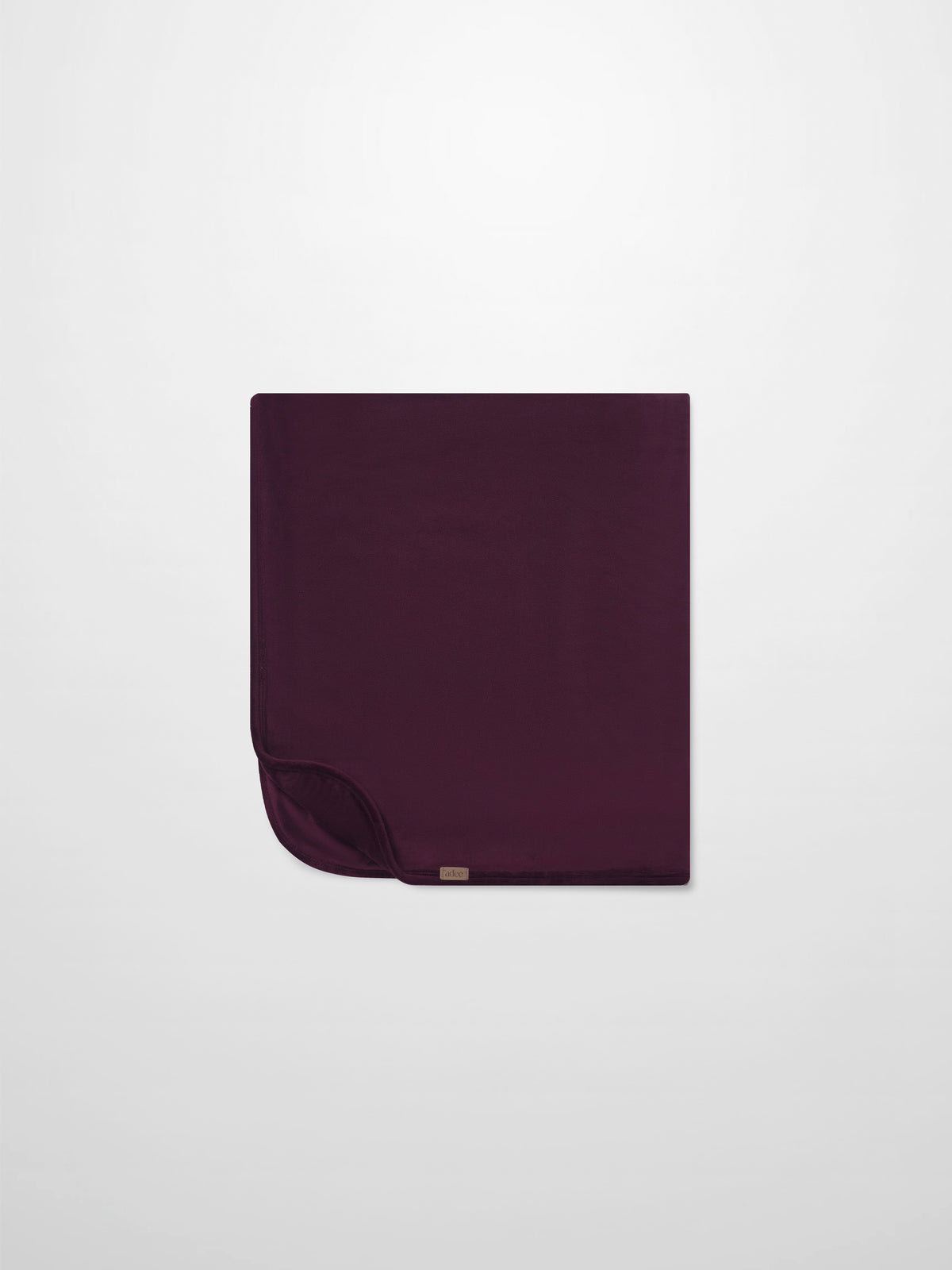 Embroidered Bear Blanket in burgundy by Adee, girls swaddle blanket.