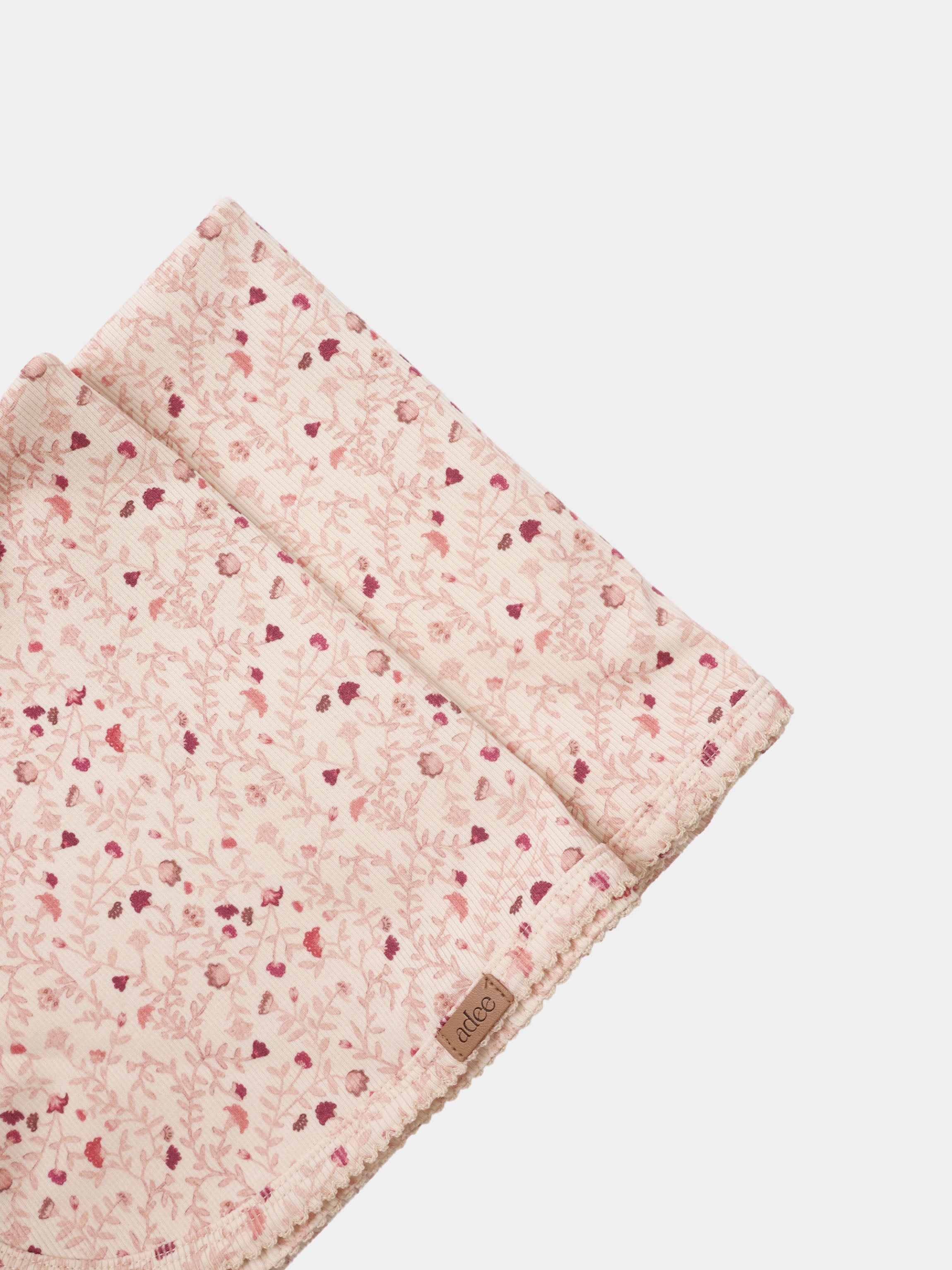 Garden Sprinkles Blanket two-pack pink floral swaddle blankets with Adee tag