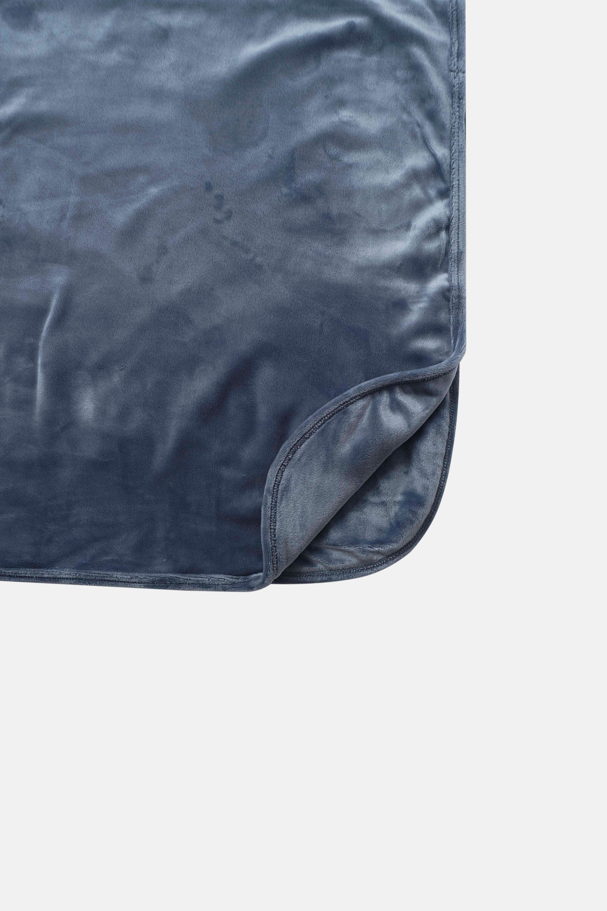 Velour blanket slate blue; boys swaddle blanket by Adee